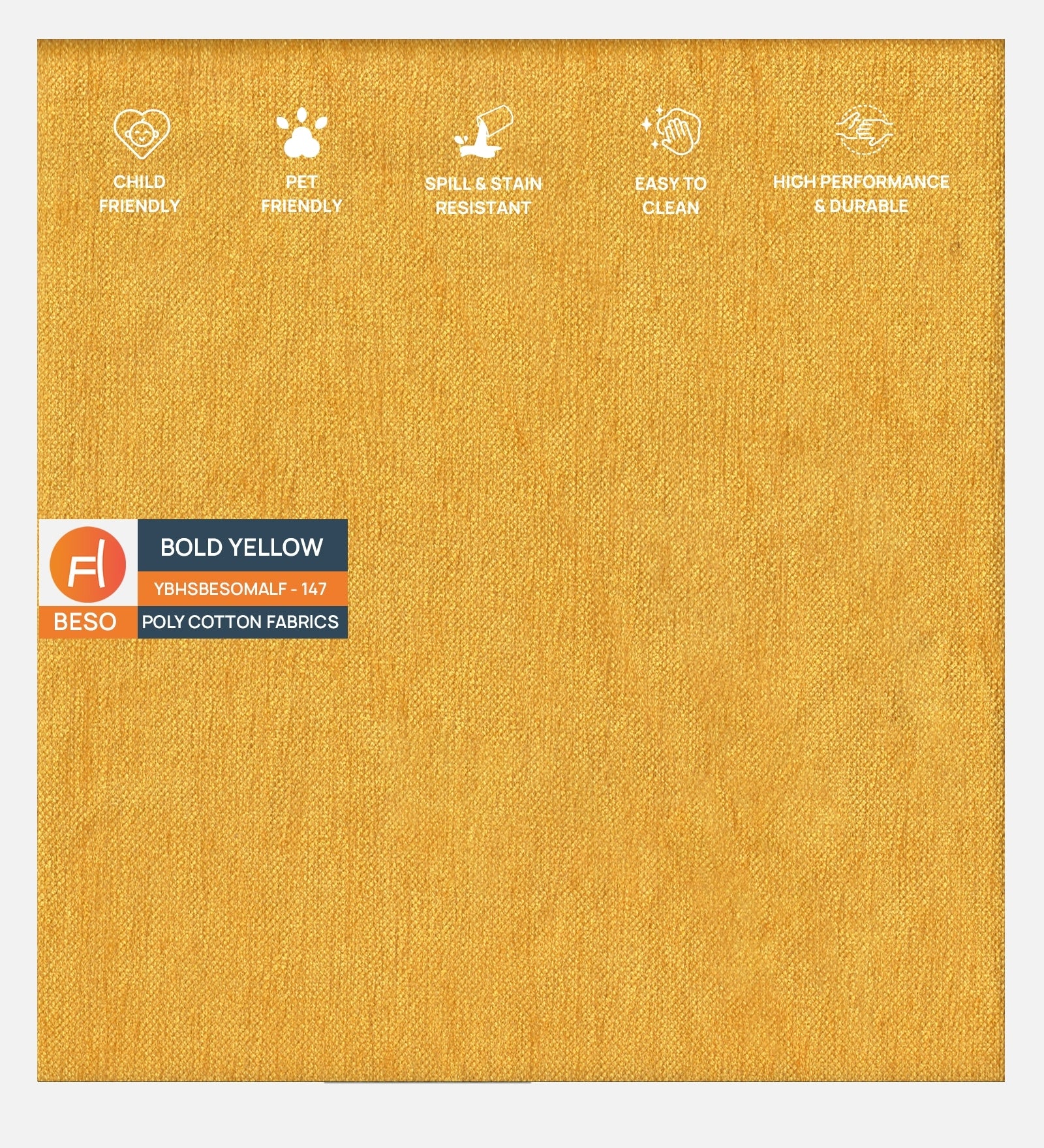 Goofy Fabric 1 Seater Sofa In Bold Yellow Colour - Febonic Living