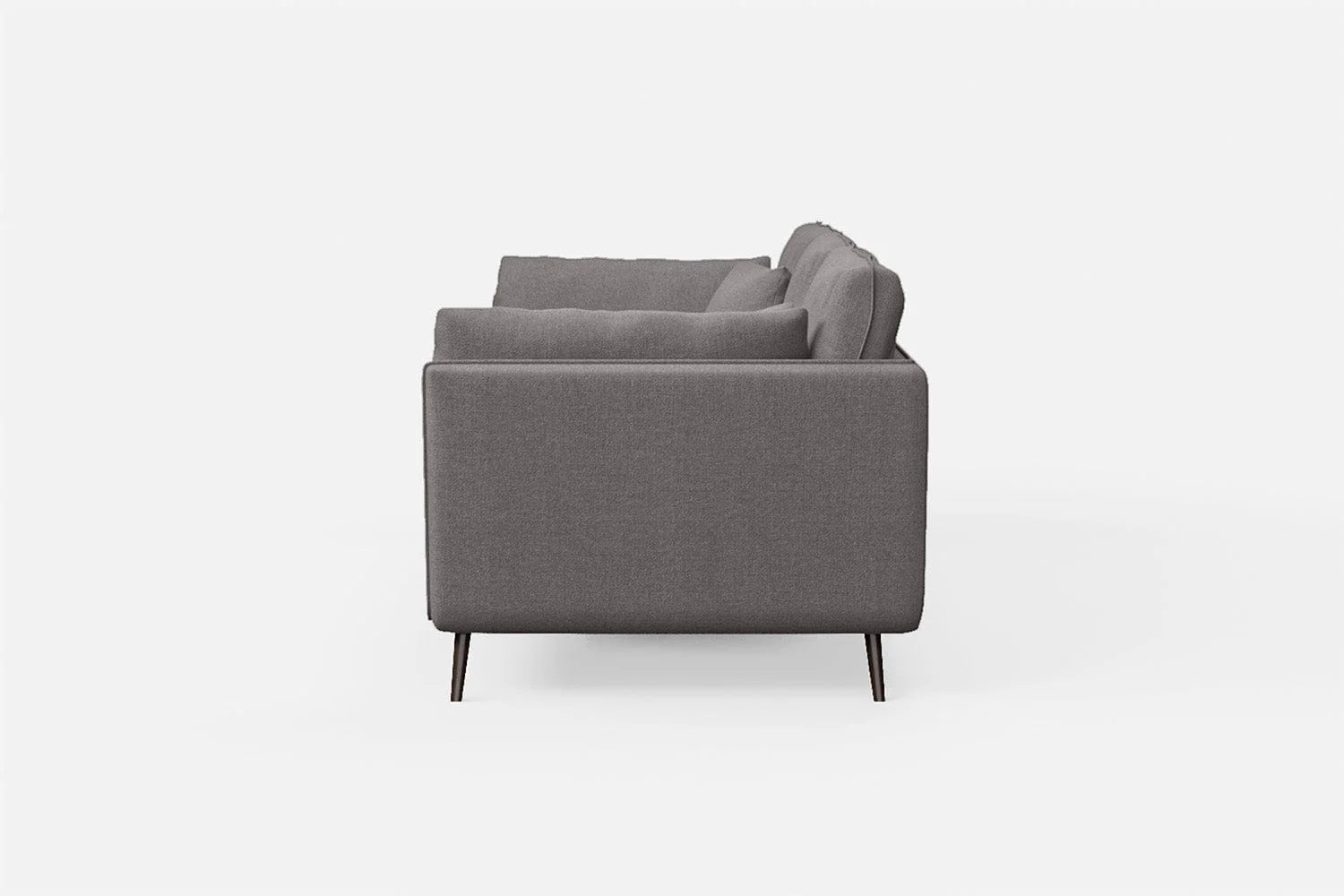Logu Fabric 3 Seater Sofa In Charcoal Grey Colour - Febonic Living