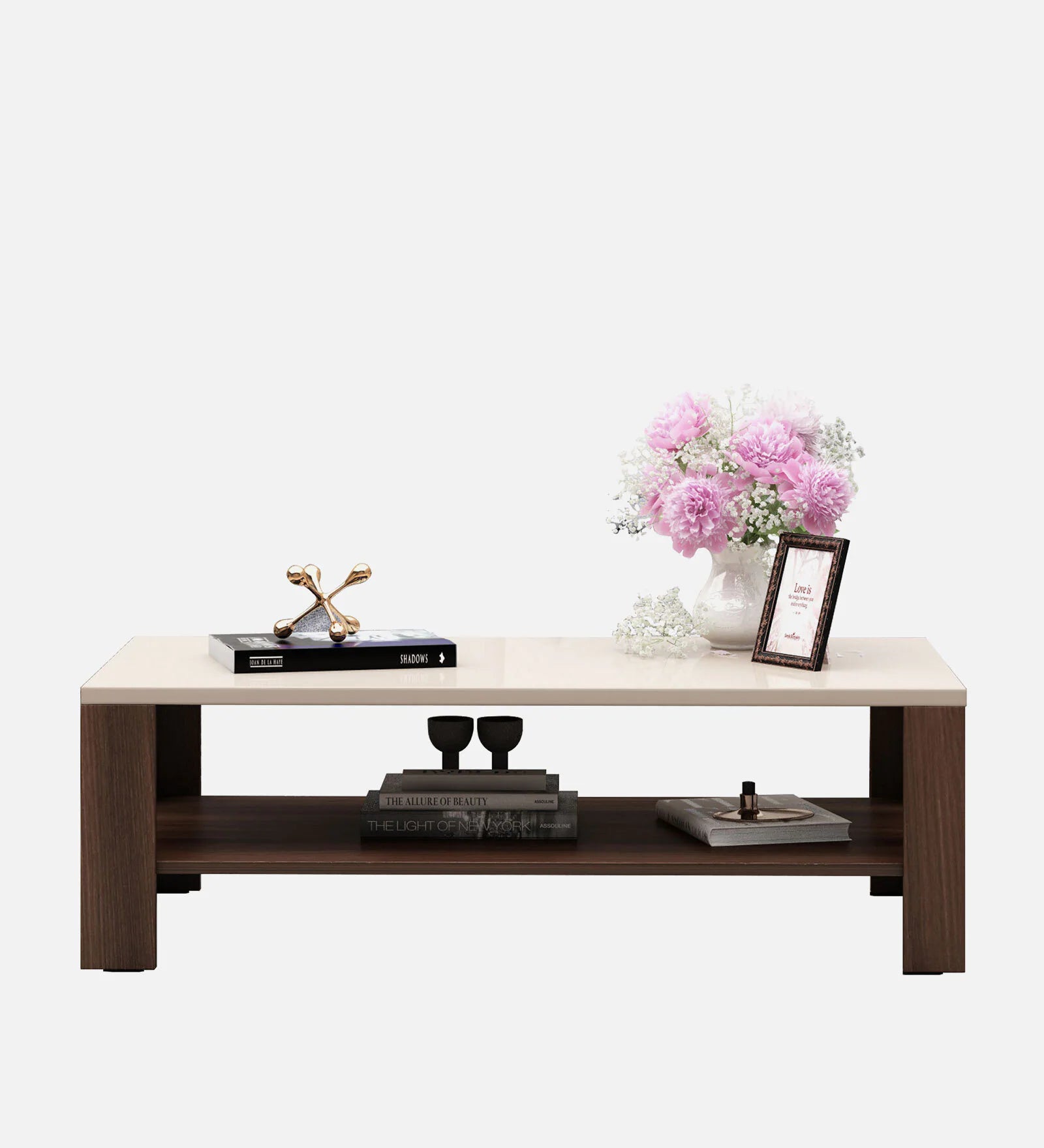 Bovi Wood Coffee Table in Dark Acacia Finish