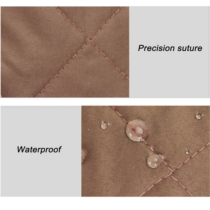 Pappu Velvet Quilted Box Slip Cover in Brown Colour - Febonic Living