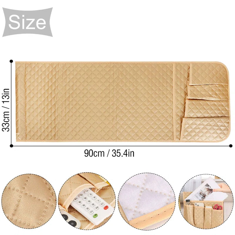 Pappu Velvet Quilted Box Slip Cover in Beige Colour - Febonic Living