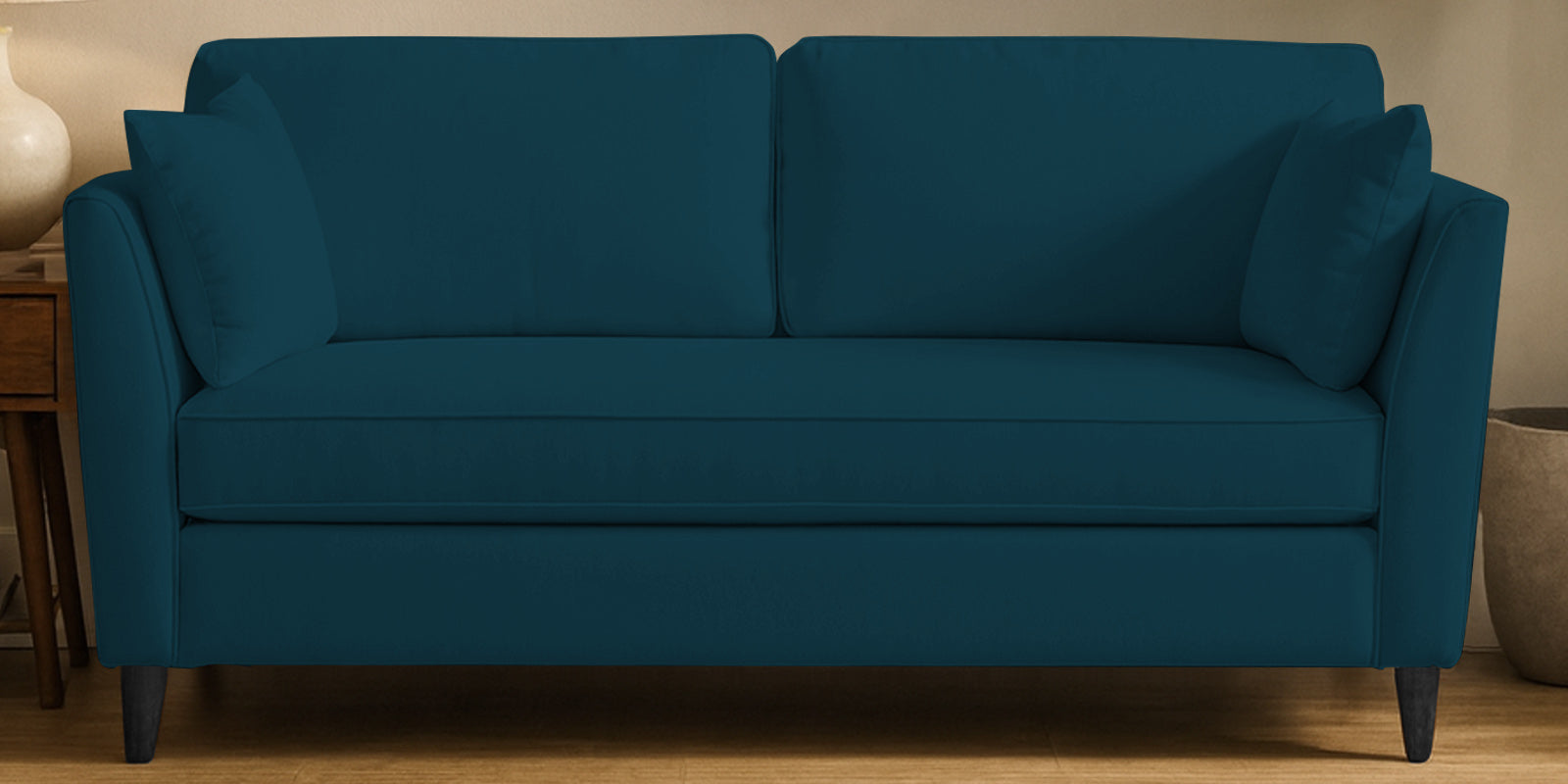 Miranda Velvet 3 Seater Sofa In Azura Blue Colour