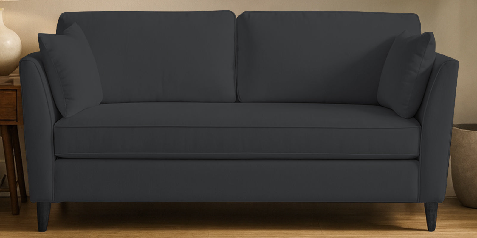 Miranda Velvet 3 Seater Sofa In Davy Grey Colour