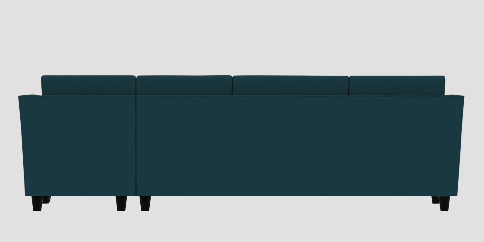 Bristo Velvet RHS Sectional Sofa (3+Lounger) in Arabian Green Colour - Febonic Living