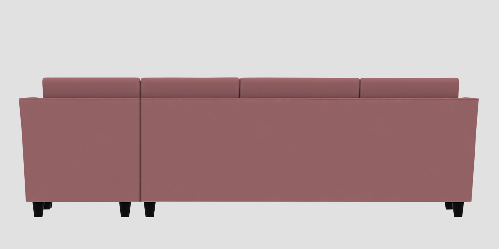 Bristo Velvet RHS Sectional Sofa (3+Lounger) in Rose Pink Colour - Febonic Living