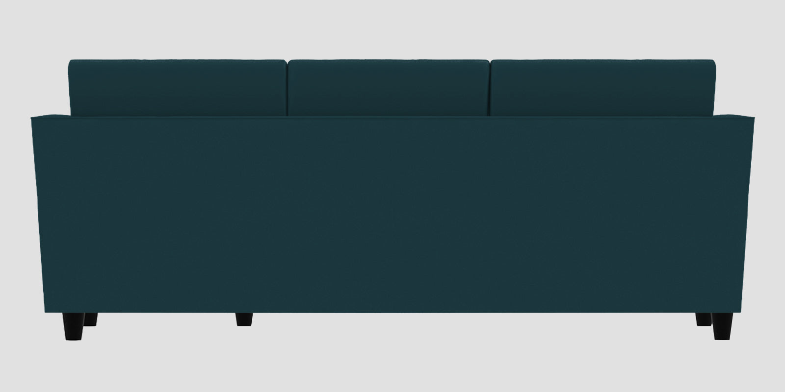 Bristo Velvet LHS Sectional Sofa (2+Ottoman Lounger) In Arabian Green Colour - Febonic Living