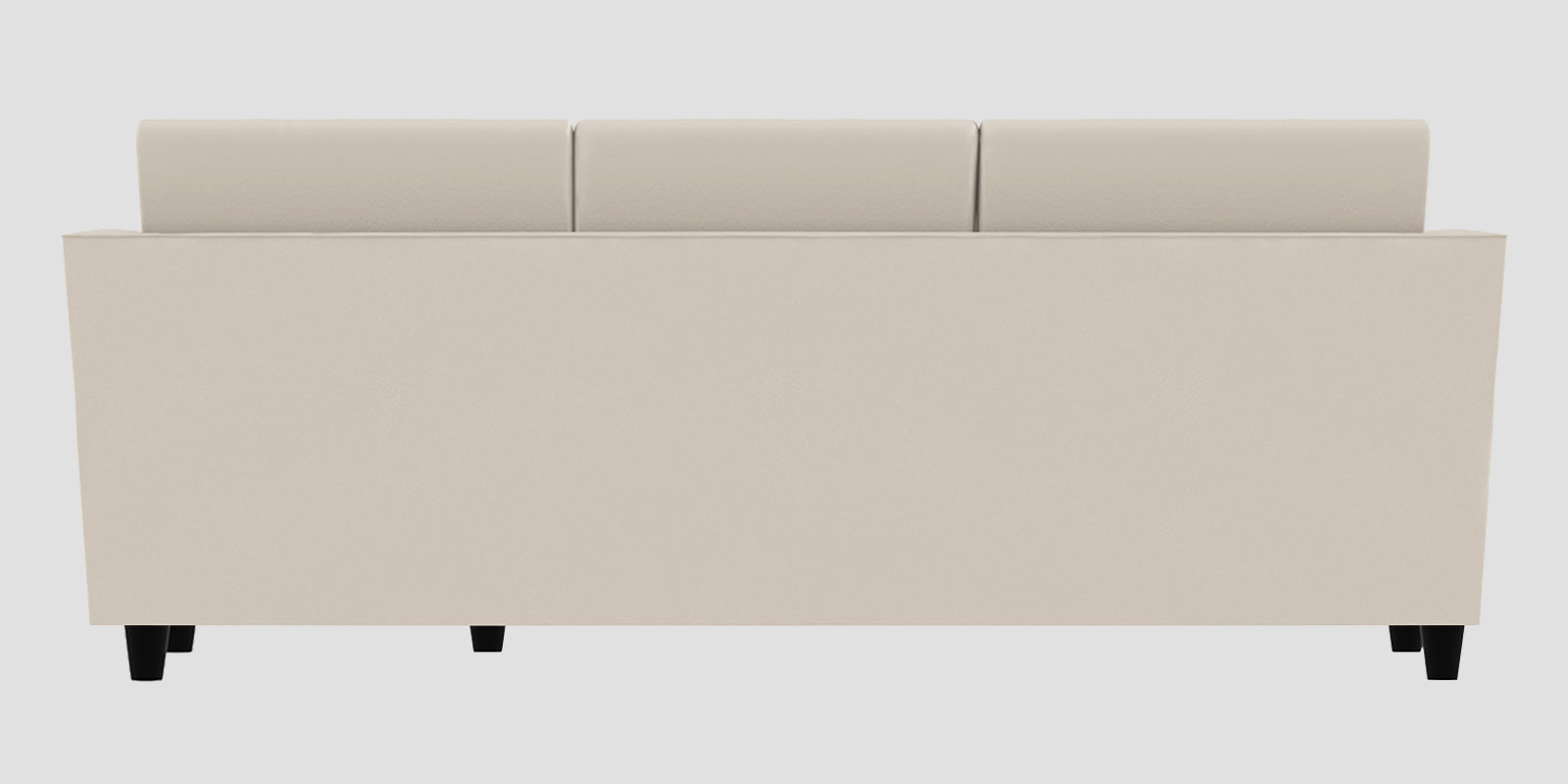 Bristo Velvet LHS Sectional Sofa (2+Ottoman Lounger) In Concrete Grey Colour - Febonic Living