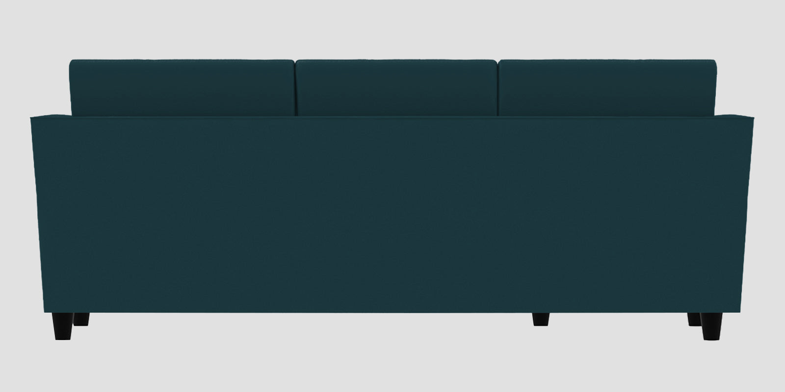 Bristo Velvet RHS Sectional Sofa (2+Ottoman Lounger) In Arabian Green Colour - Febonic Living