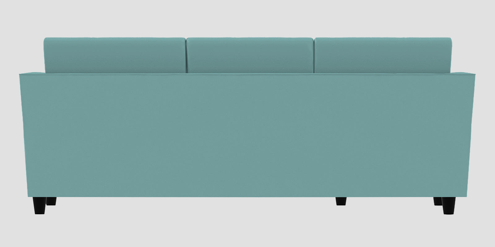 Bristo Velvet RHS Sectional Sofa (2+Ottoman Lounger) In Barmunda Aqua Colour - Febonic Living
