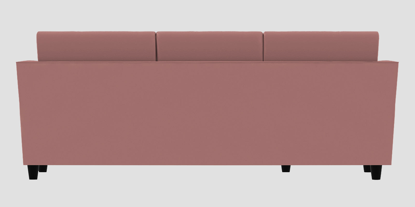 Bristo Velvet RHS Sectional Sofa (2+Ottoman Lounger) In Blush Pink Colour - Febonic Living