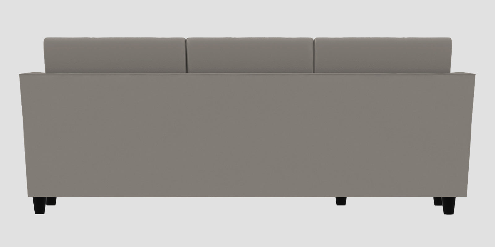 Bristo Velvet RHS Sectional Sofa (2+Ottoman Lounger) In Echo Grey Colour - Febonic Living