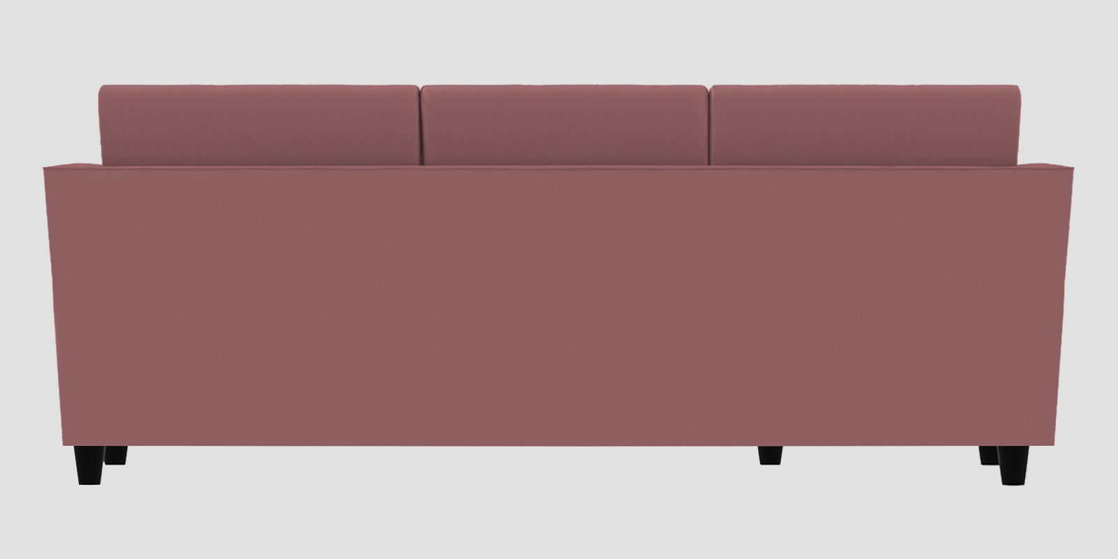 Bristo Velvet RHS Sectional Sofa (2+Ottoman Lounger) In Rose Pink Colour - Febonic Living