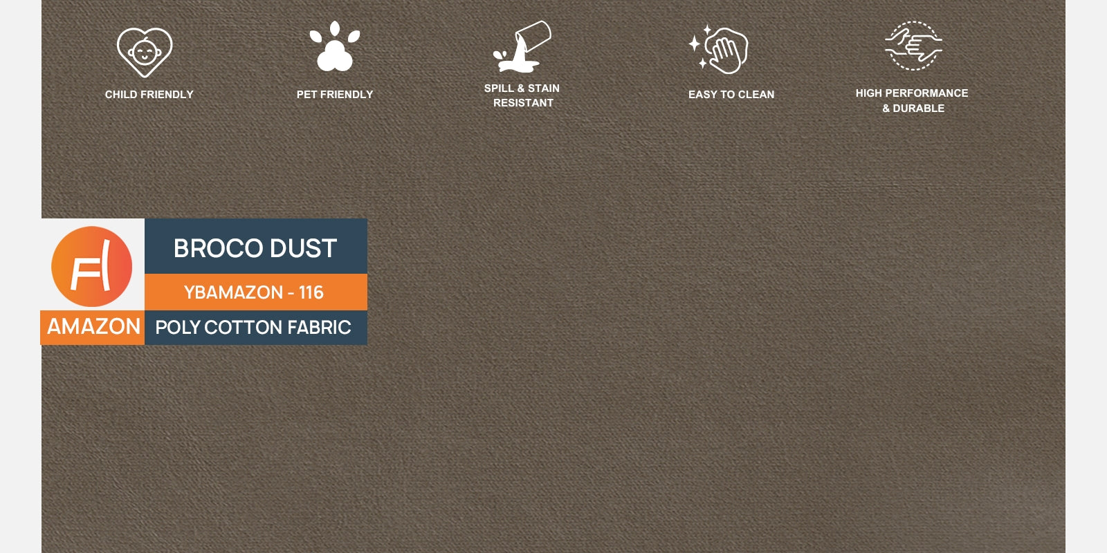 Woody Fabric 2 Seater Sofa In Broco Dust Colour - Febonic Living
