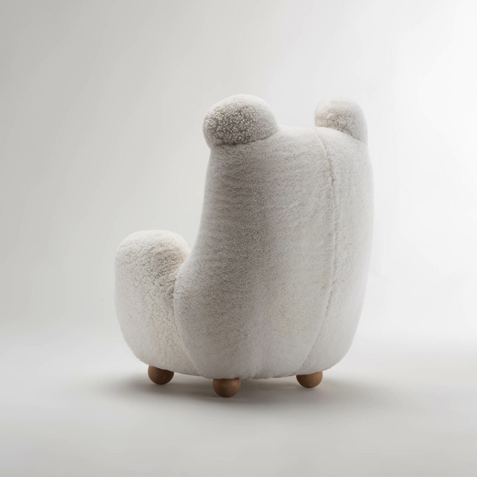 Bruin Wing Velvet Chair - Warm White