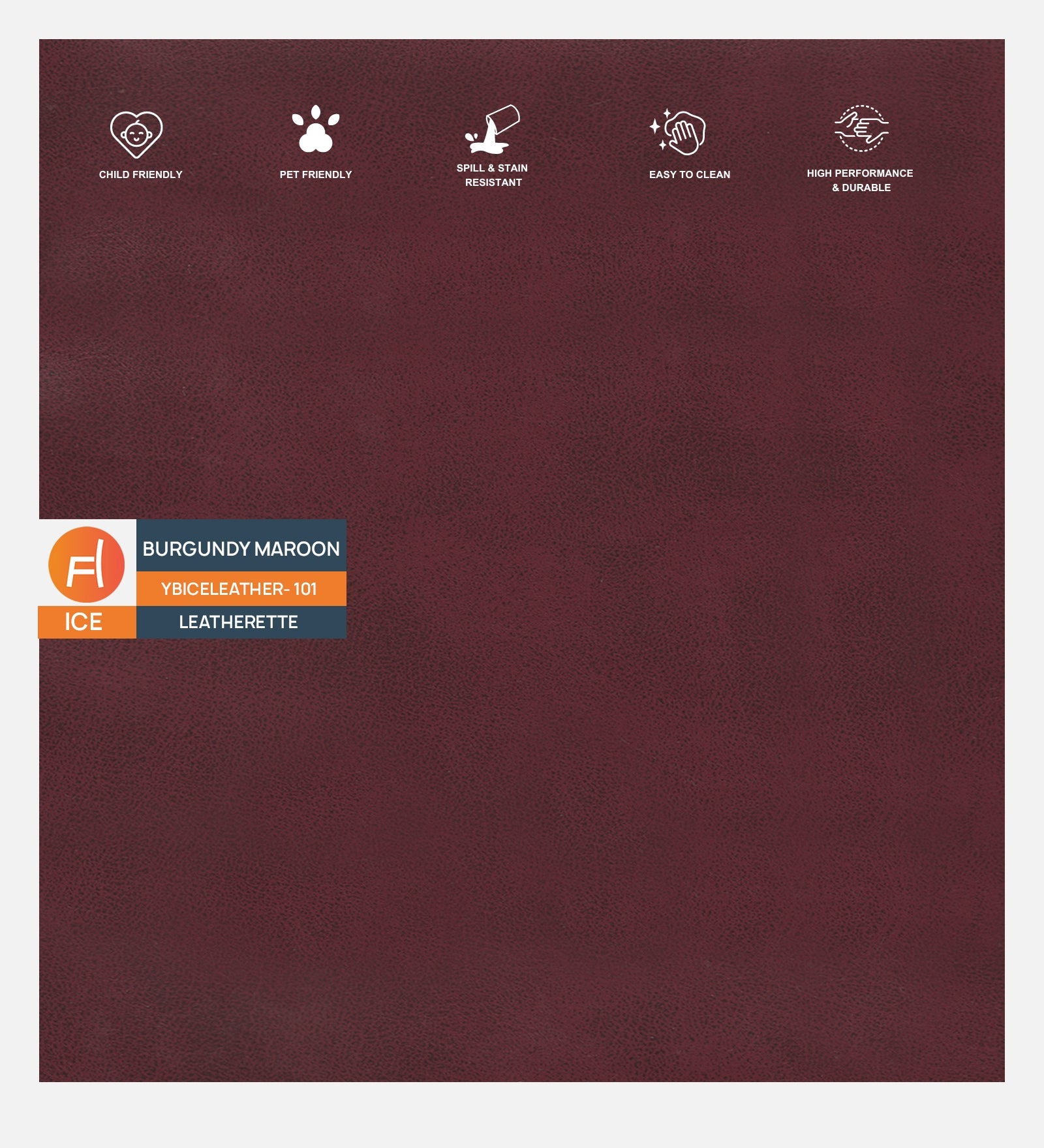 Cubey Leatherette Pouffe In Burgundy Maroon Colour - Febonic Living