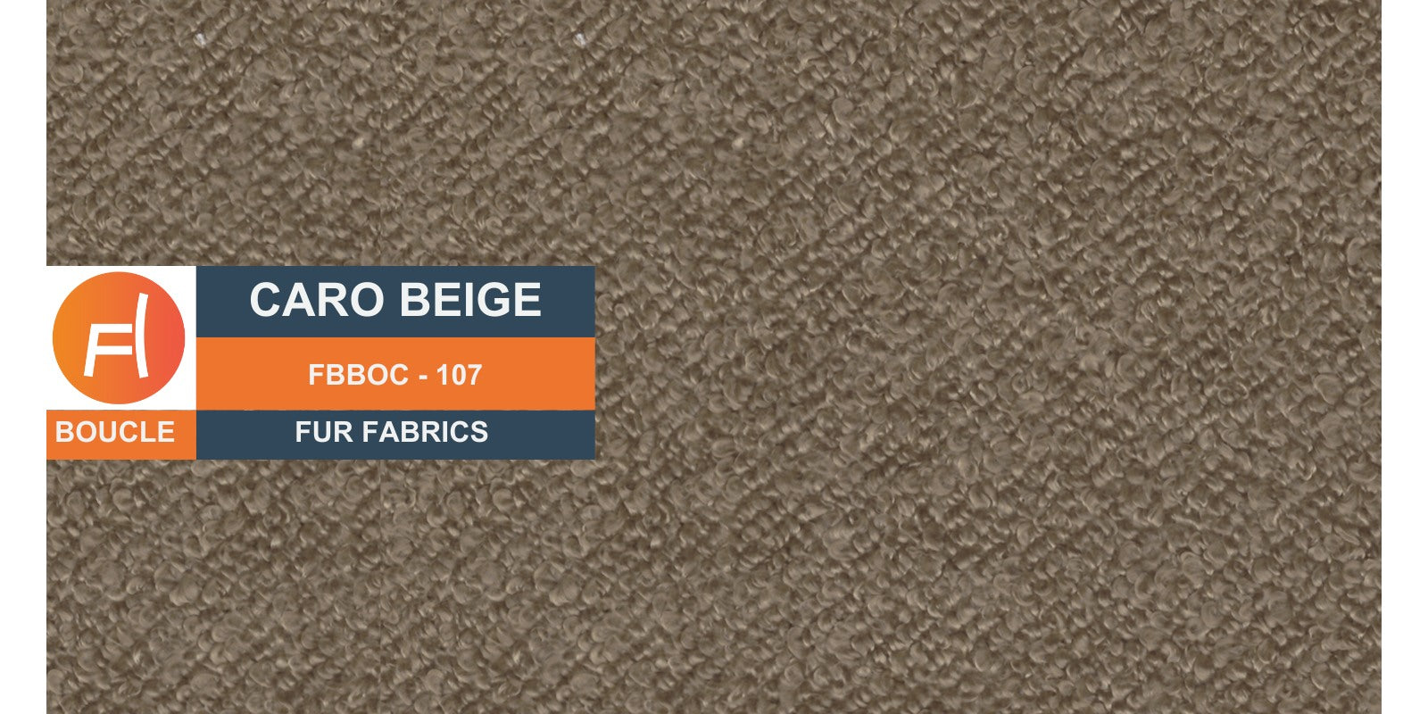 Nesco Boucle Fabric 3 Seater Sofa in Caro Beige Colour