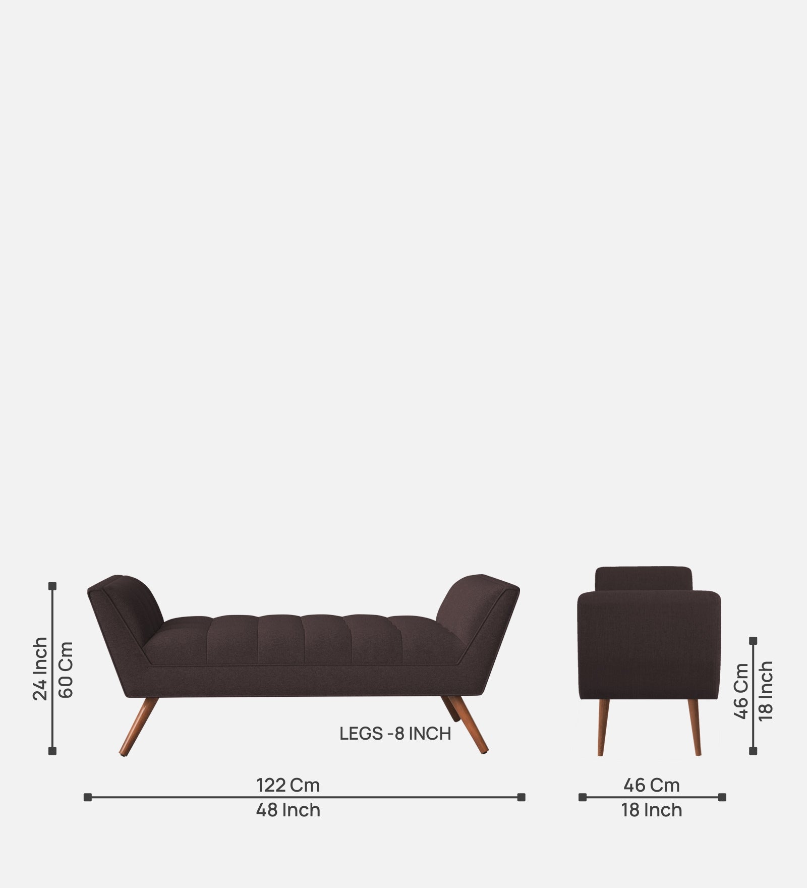 Cartes Velvet Bench In Mocha Brown Colour - Febonic Living