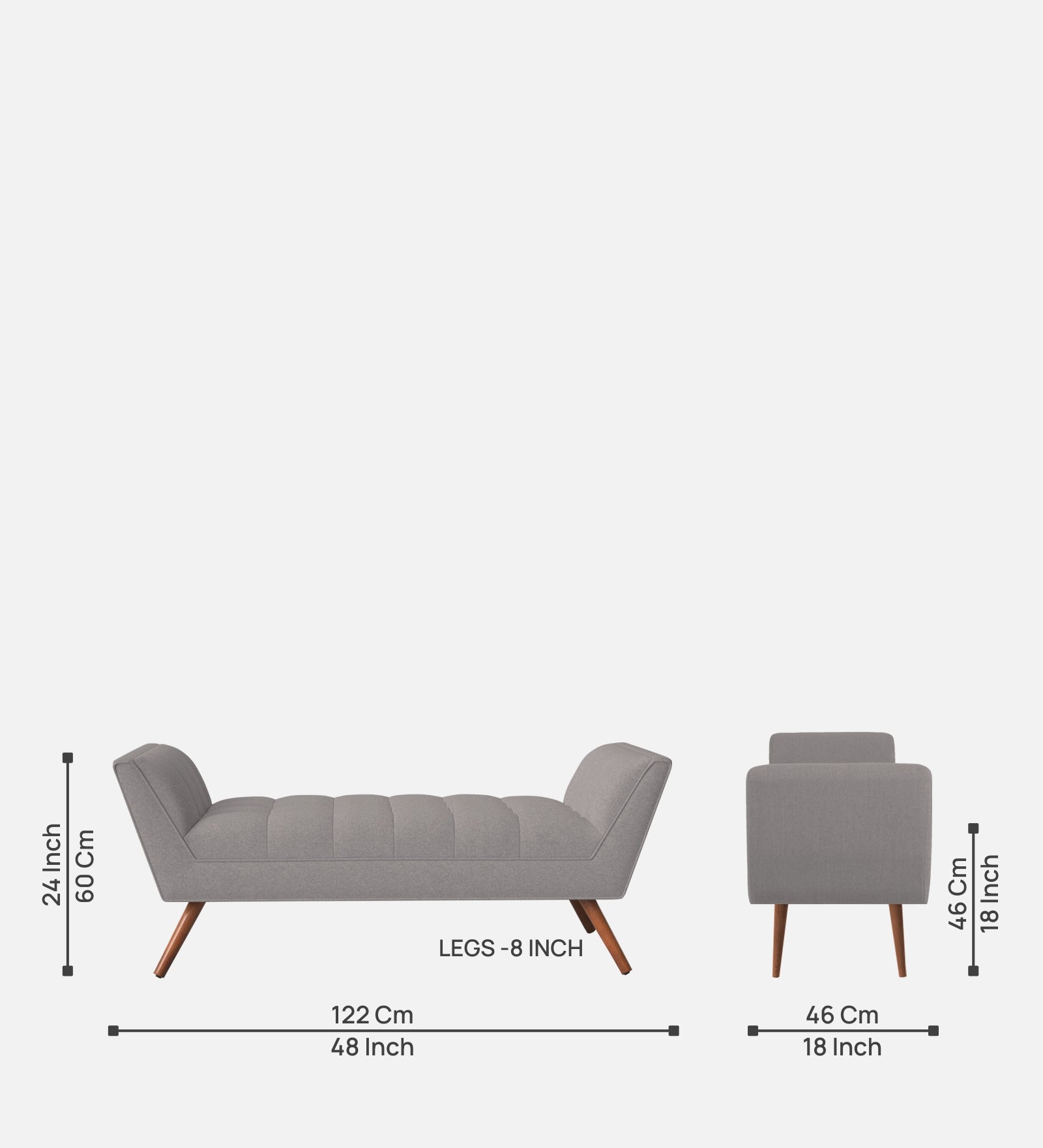 Cartes Velvet Bench In Pearl Grey Colour - Febonic Living