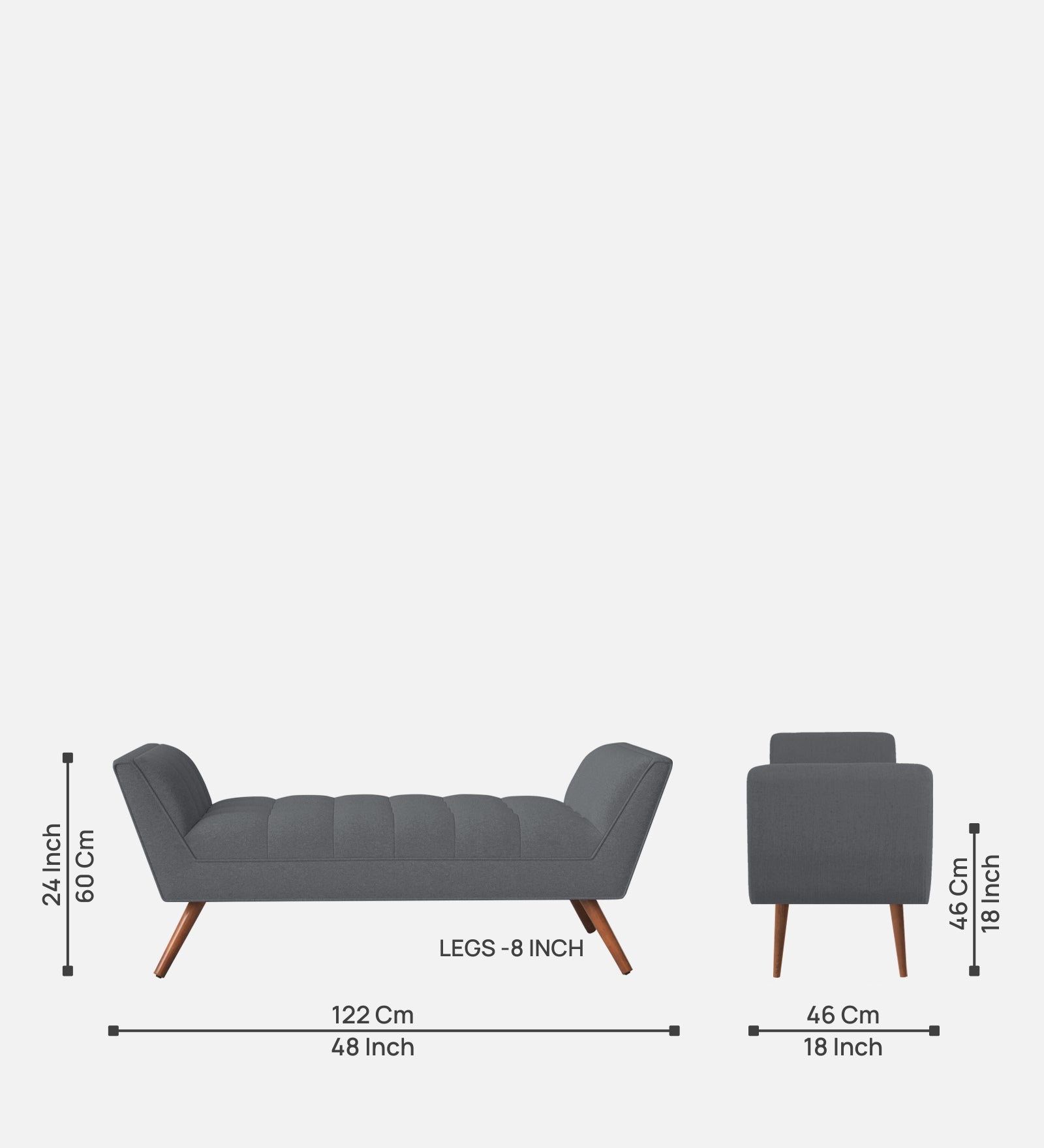 Cartes Velvet Bench In Pubble Grey Colour - Febonic Living