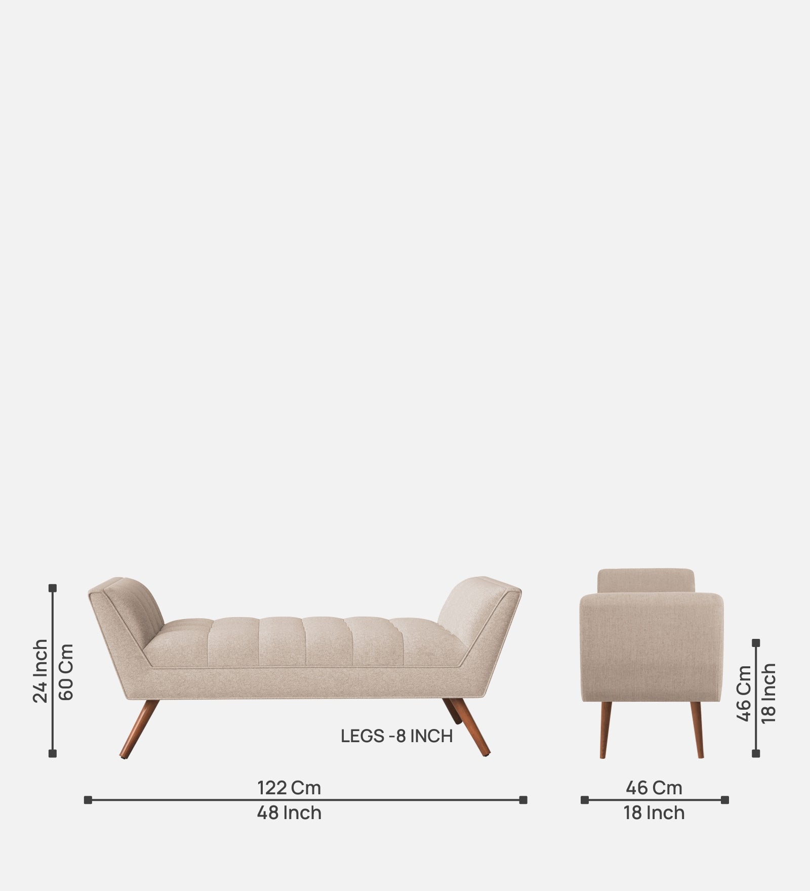 Cartes Velvet Bench In Camel Beige Colour - Febonic Living