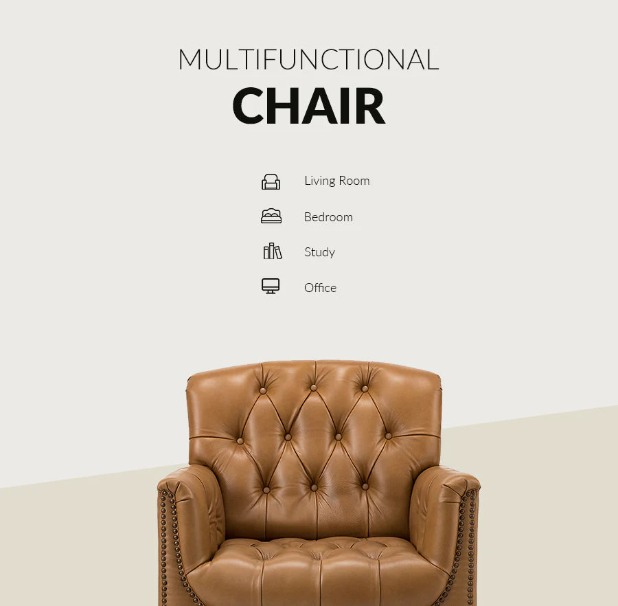 Bama Leatherette Arm Chair in Corn Beige Colour