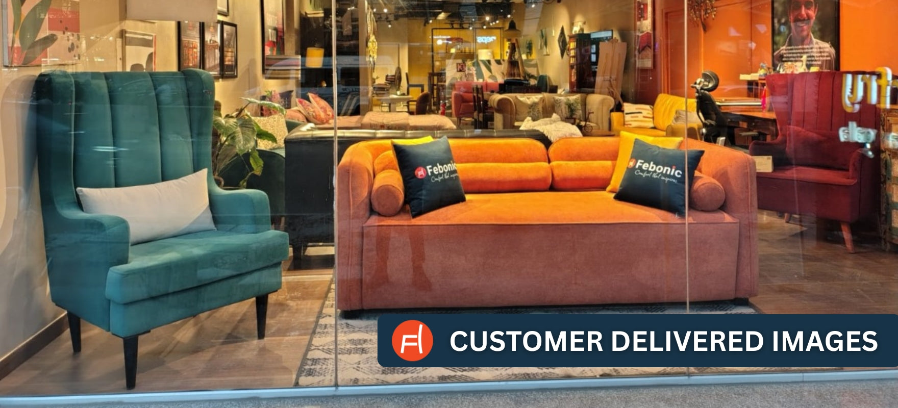 3 Seater Fabric Sofa - Mushroom Beige Corny by Febonic Living