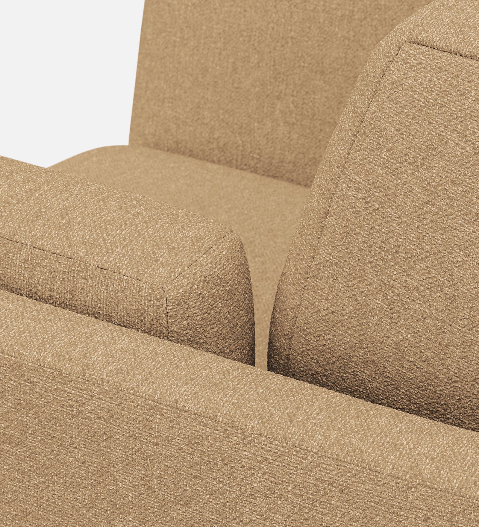 Candy Fabric 1 Seater Sofa In Copper Brown Colour