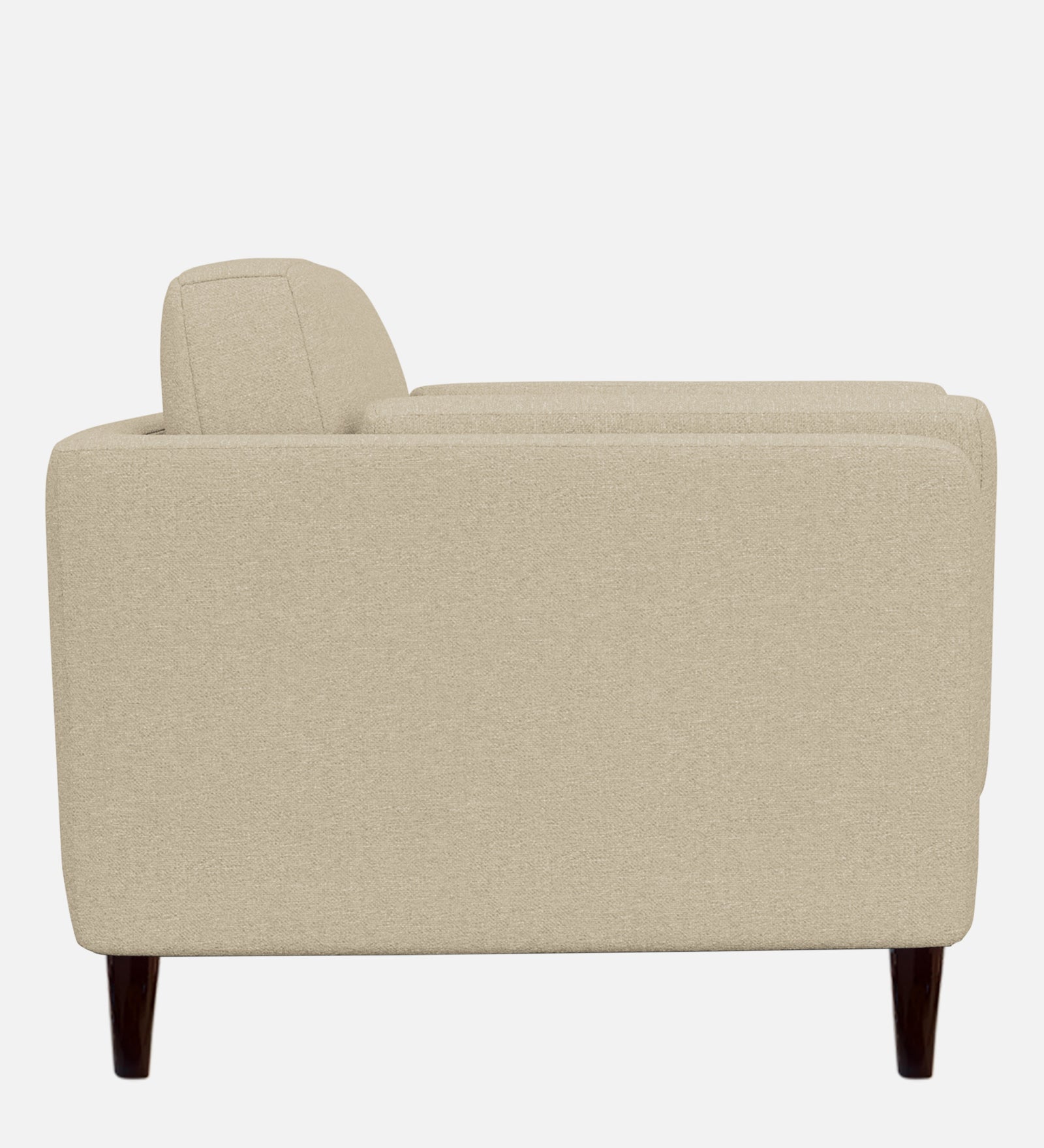 Candy Fabric 1 Seater Sofa In Cotton Beige Colour