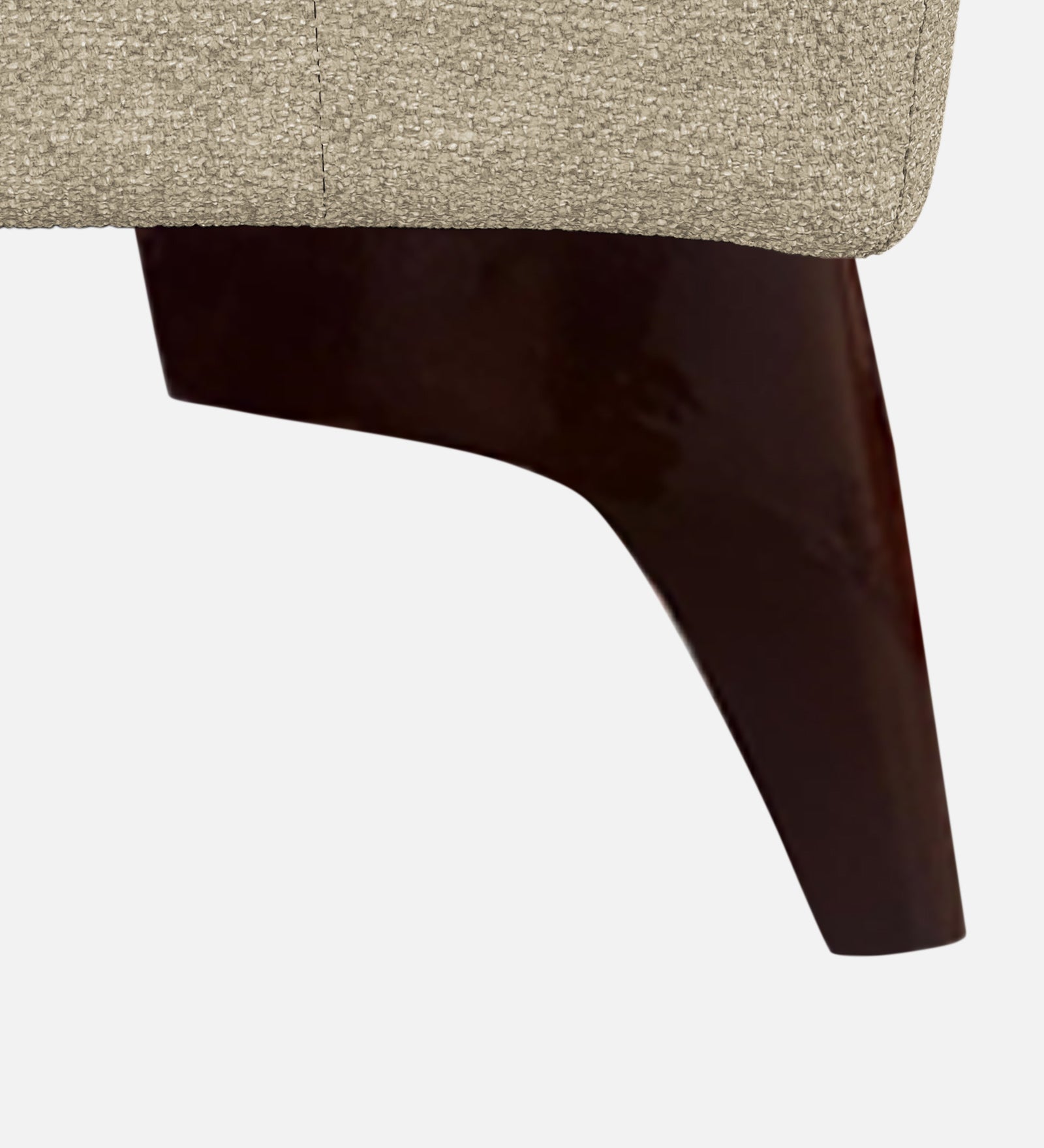 Candy Fabric 1 Seater Sofa In Cotton Beige Colour