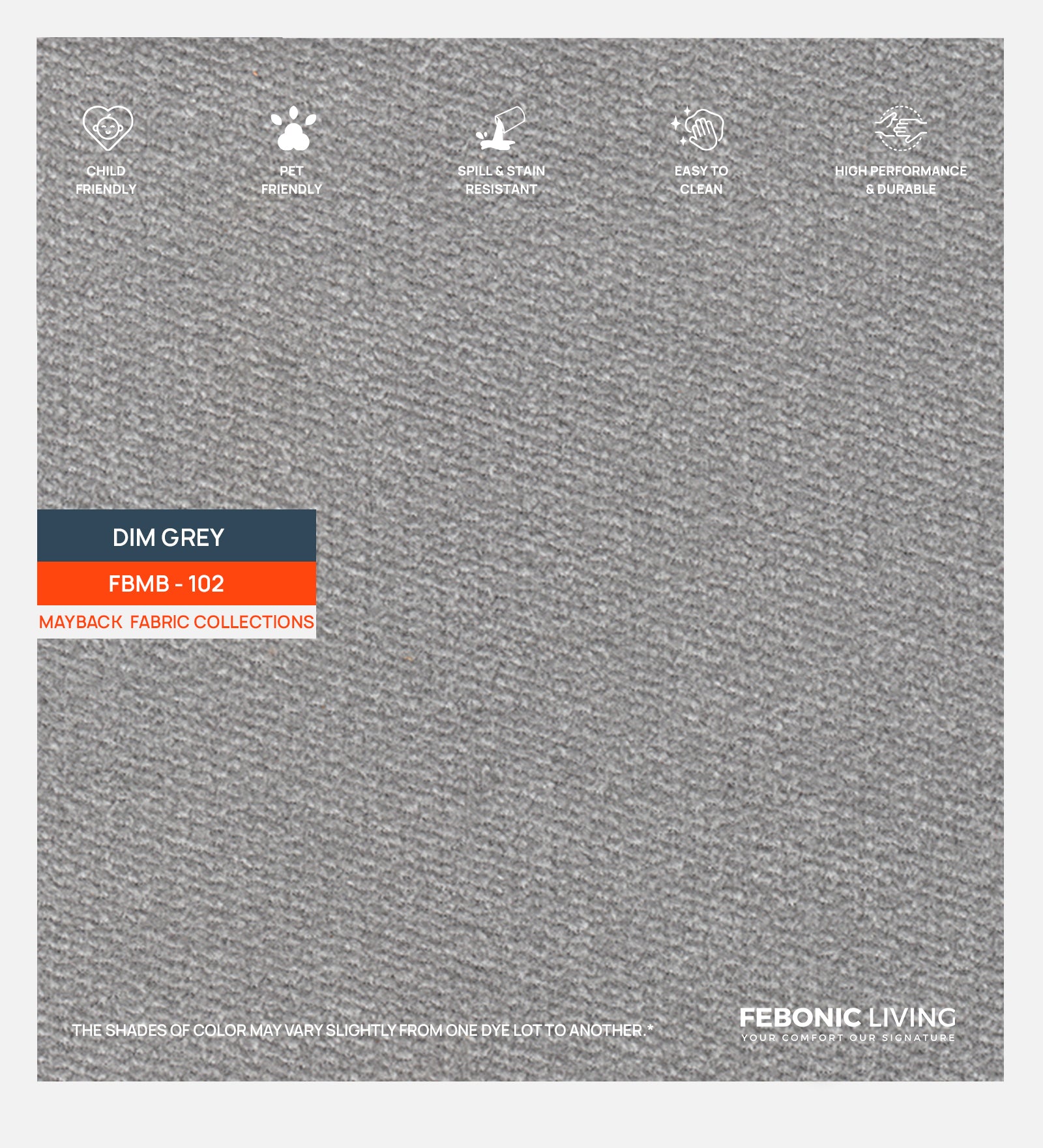 Candy Fabric 1 Seater Sofa In Dim Grey Colour