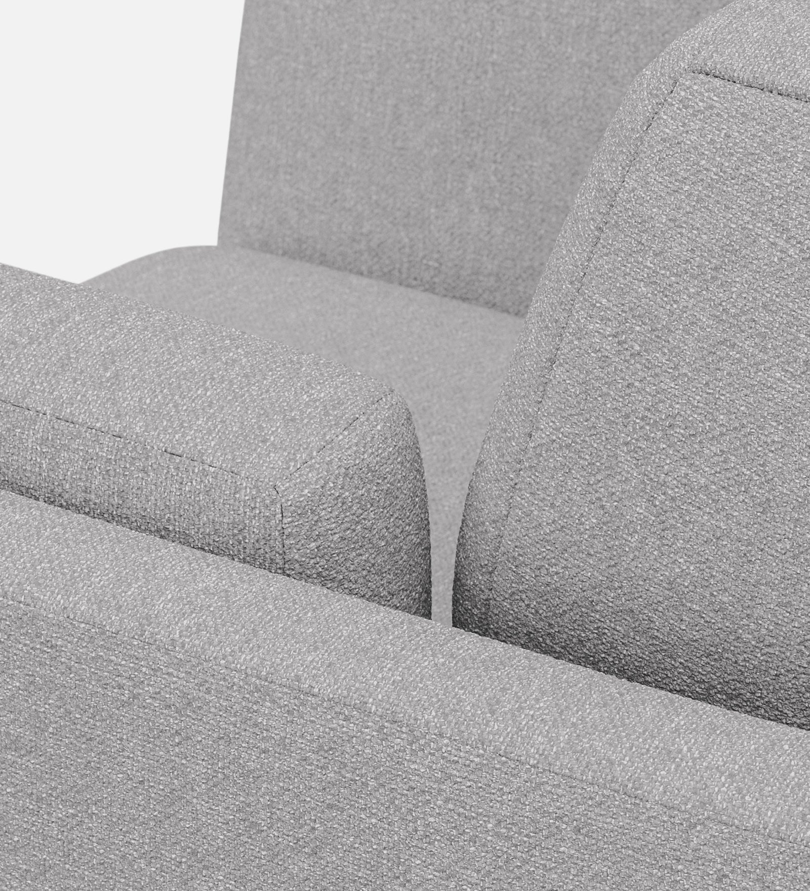 Candy Fabric 1 Seater Sofa In Dim Grey Colour