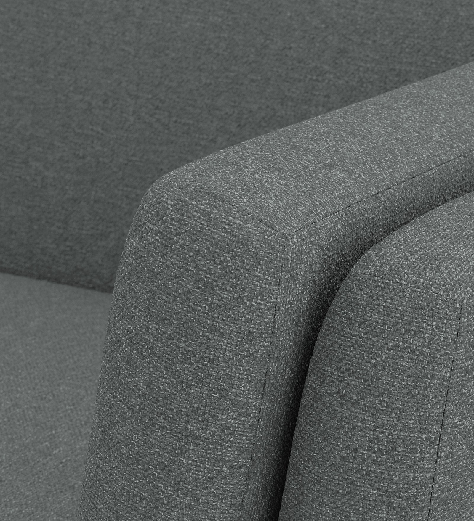 Candy Fabric 1 Seater Sofa In Nimbus Grey Colour
