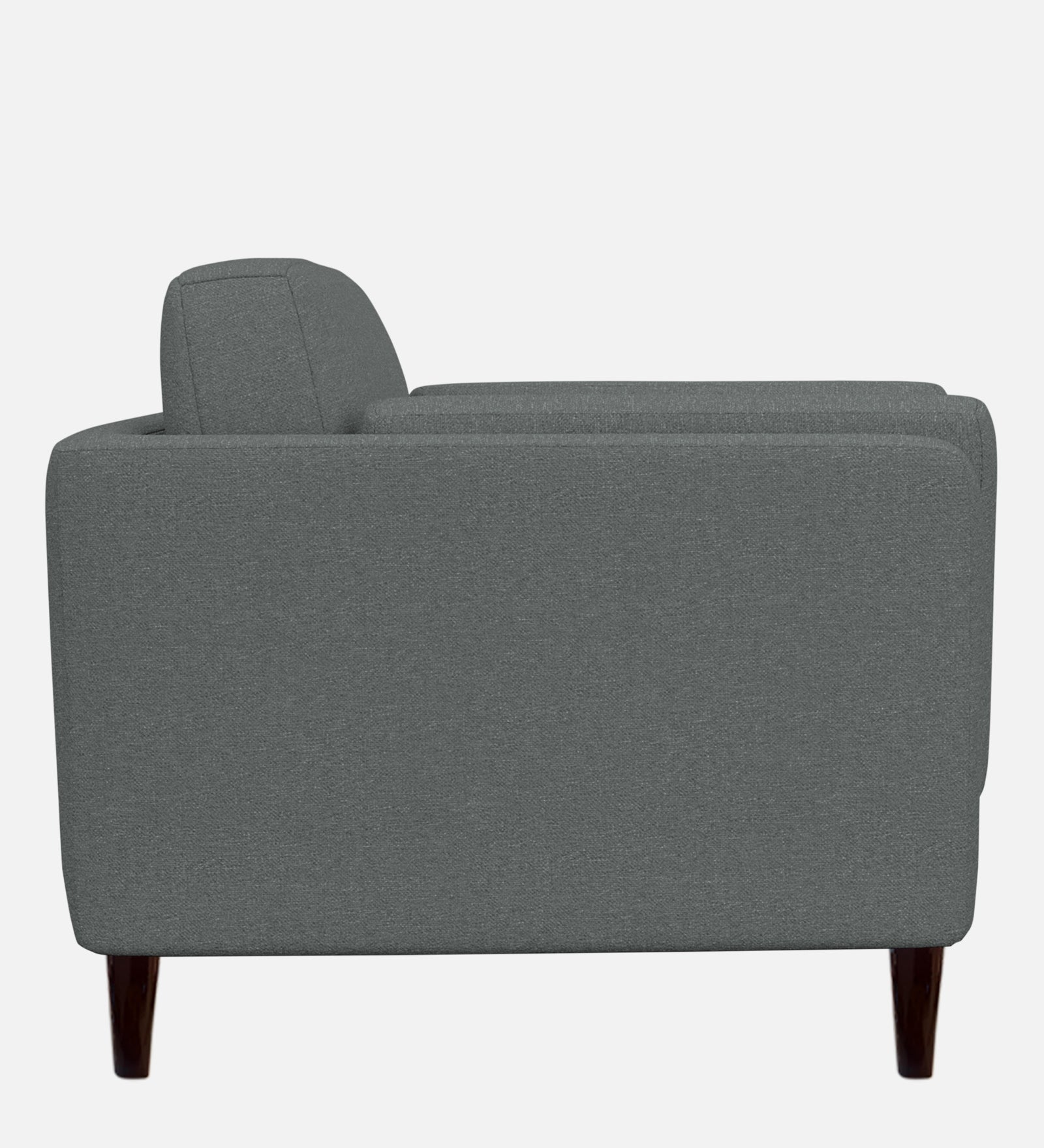 Candy Fabric 1 Seater Sofa In Nimbus Grey Colour