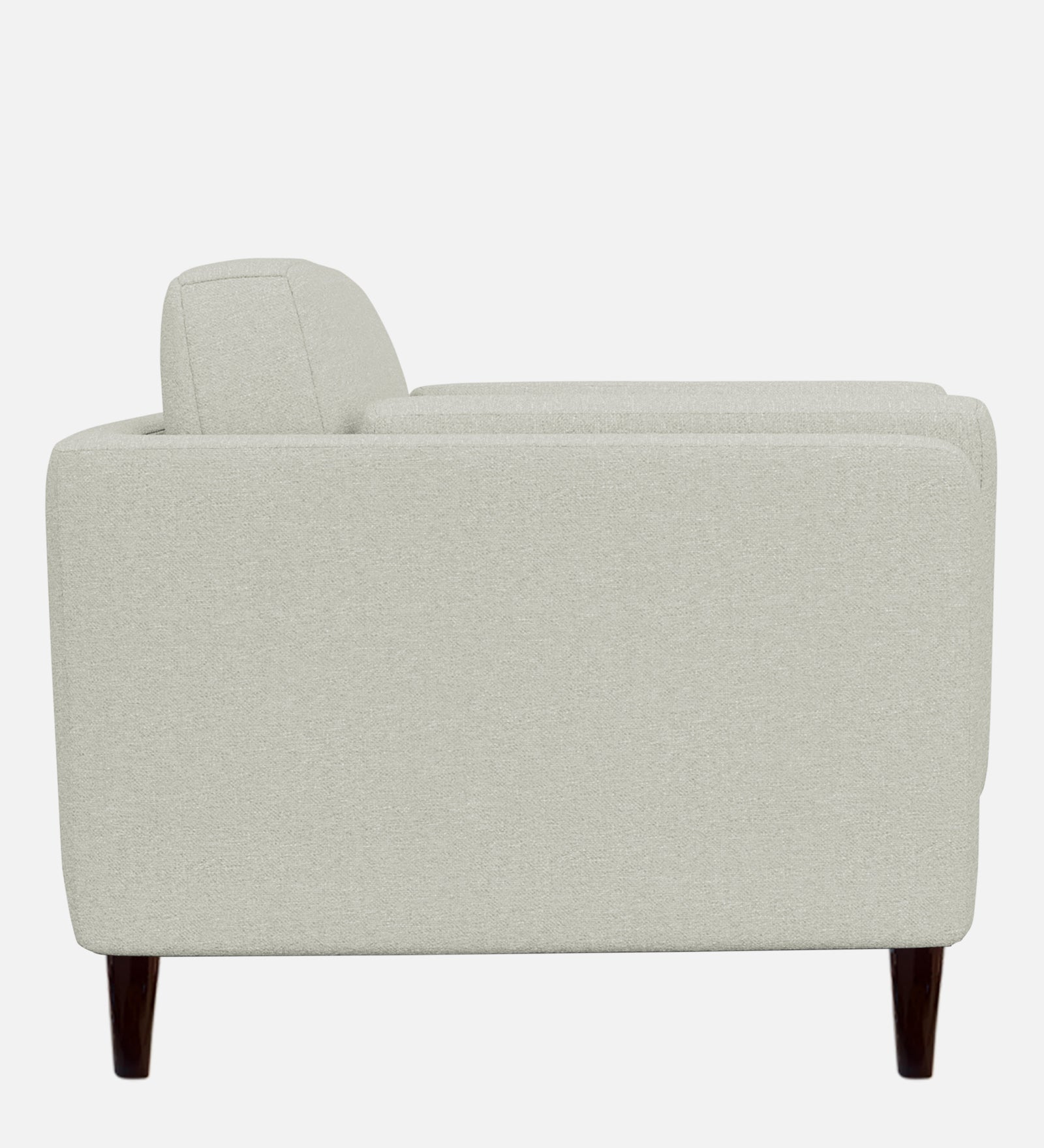 Candy Fabric 1 Seater Sofa In Pearl White Colour
