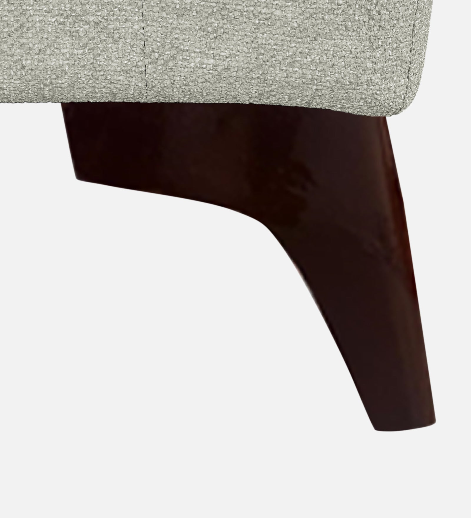 Candy Fabric 1 Seater Sofa In Pearl White Colour