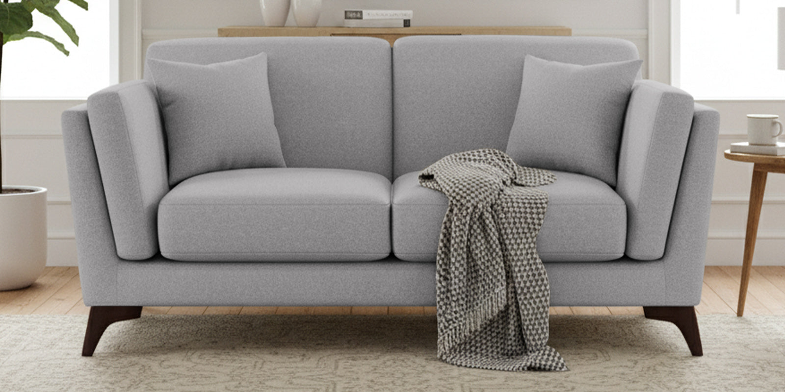 Candy Fabric 2 Seater Sofa In Dim Grey Colour