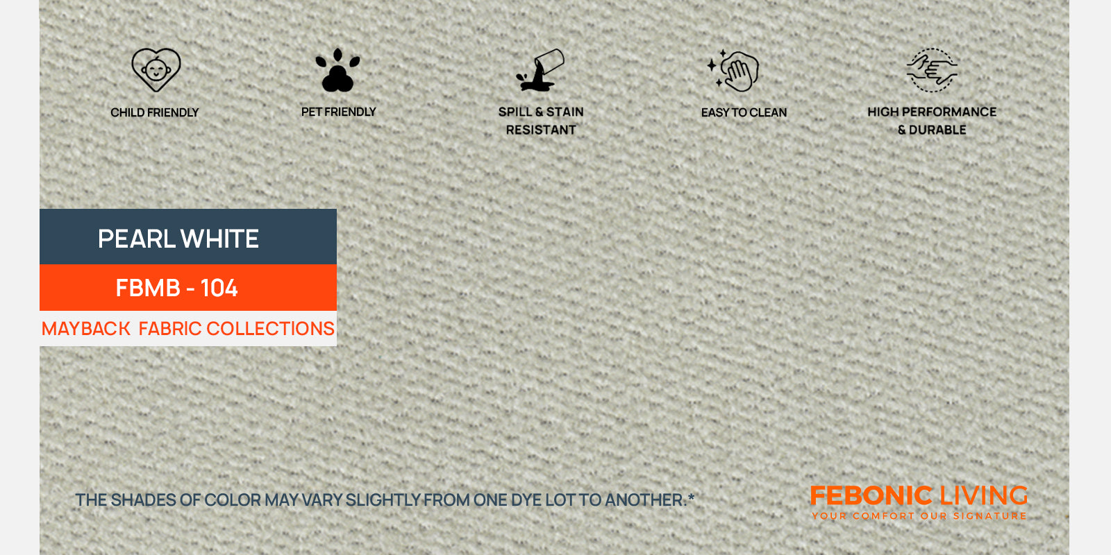 Candy Fabric 2 Seater Sofa In Pearl White Colour