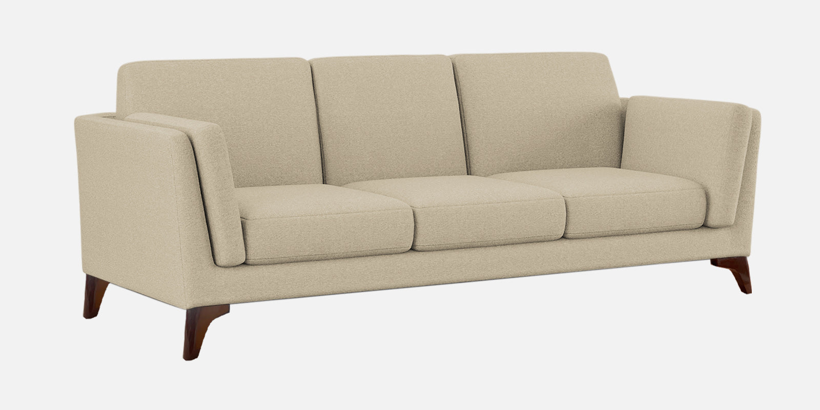 Candy Fabric 3 Seater Sofa In Cotton Beige Colour