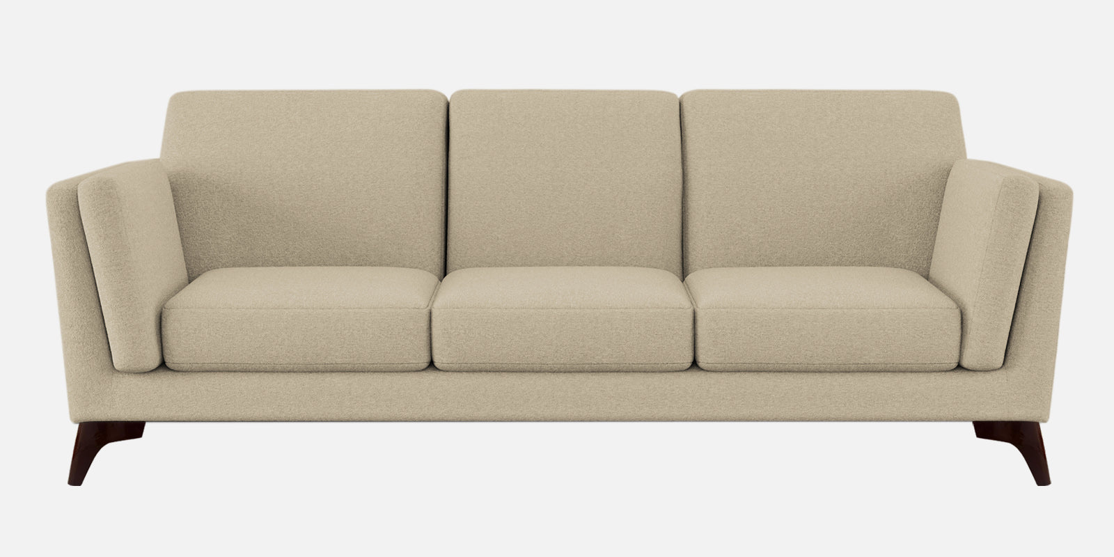 Candy Fabric 3 Seater Sofa In Cotton Beige Colour
