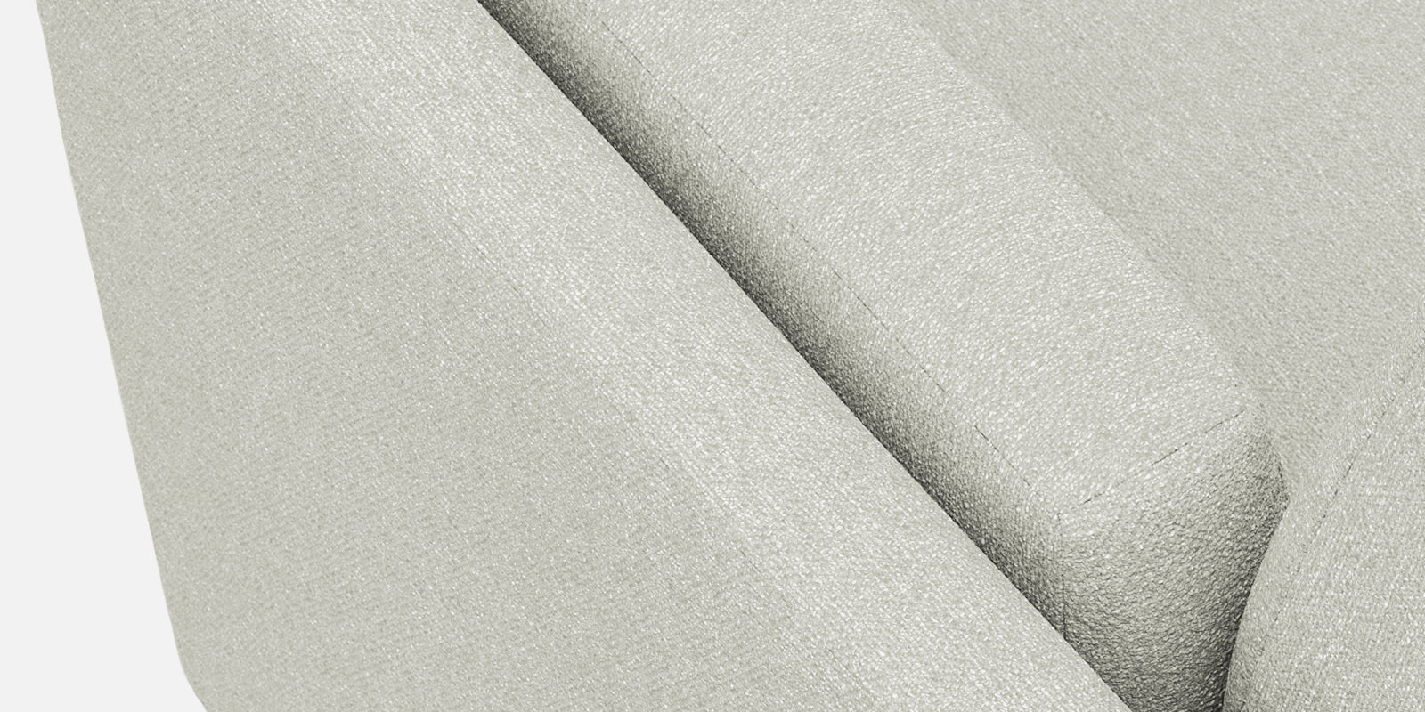 Candy Fabric 3 Seater Sofa In Pearl White Colour