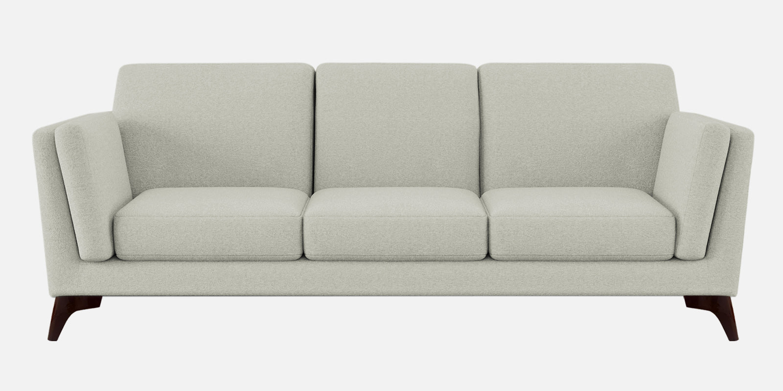 Candy Fabric 3 Seater Sofa In Pearl White Colour