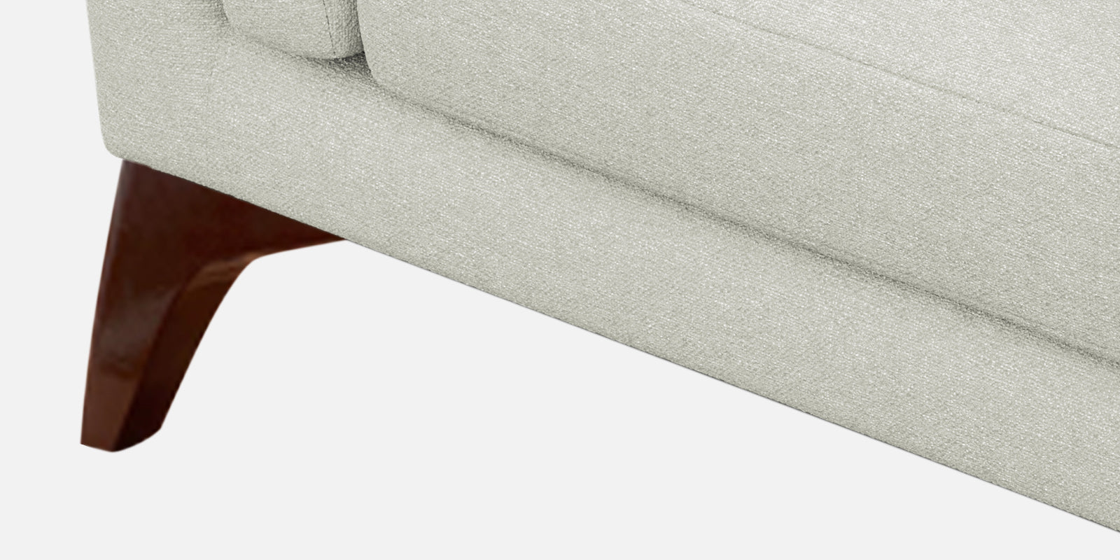 Candy Fabric 3 Seater Sofa In Pearl White Colour