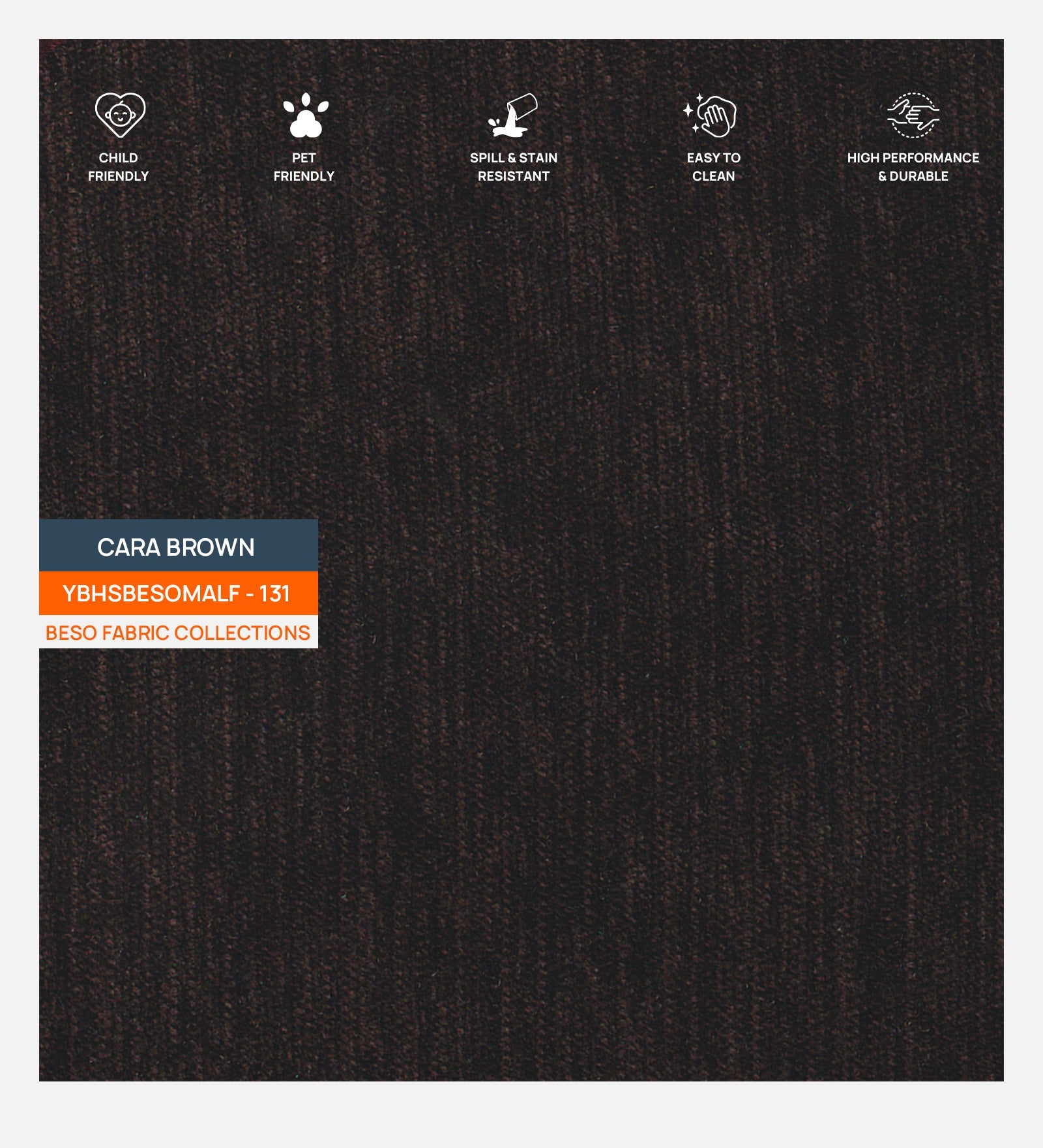 Nora Fabric Queen Size Bed In Cara Brown Colour With Box Storage - Febonic Living