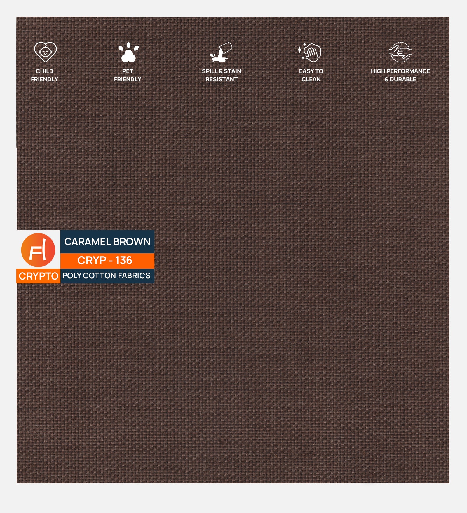 Homer Fabric 1 Seater Sofa In Caramel Brown Colour - Febonic Living