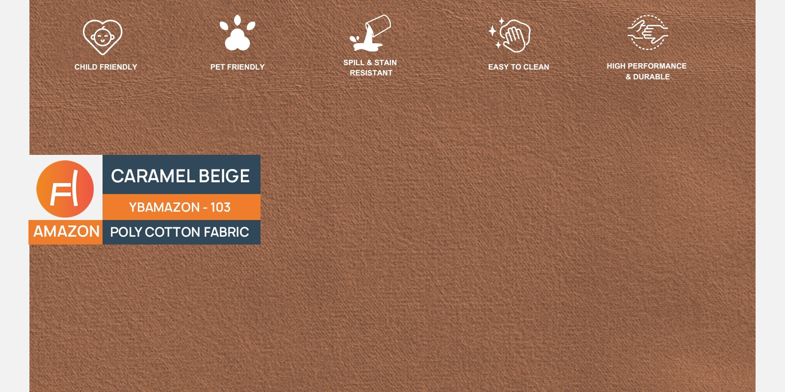 Woody Fabric RHS Sectional Sofa (3+Lounger) In Caramel Beige Colour - Febonic Living