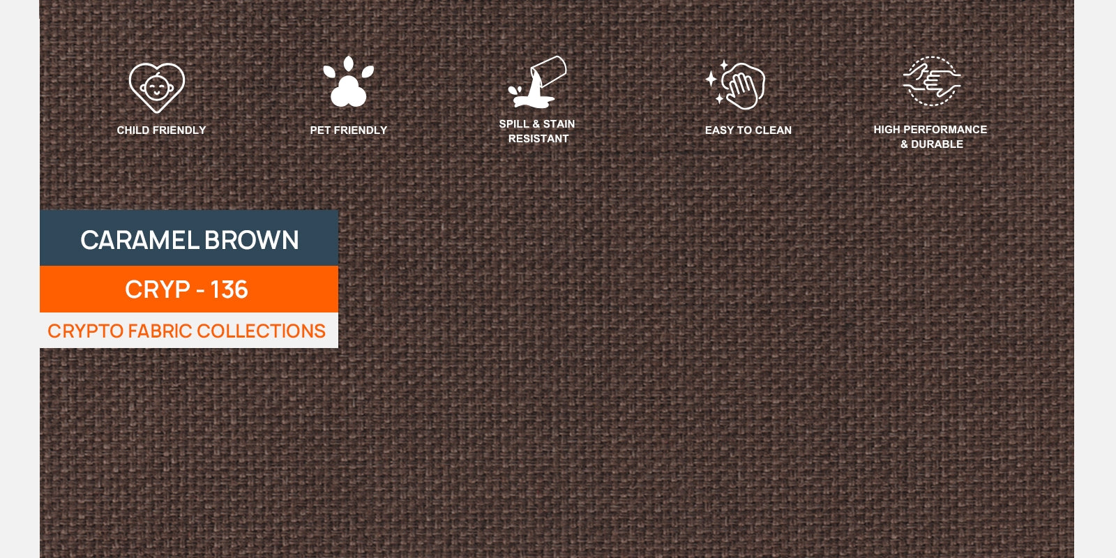 Esha Fabric 3 Seater Sofa In Caramel Brown Colour - Febonic Living