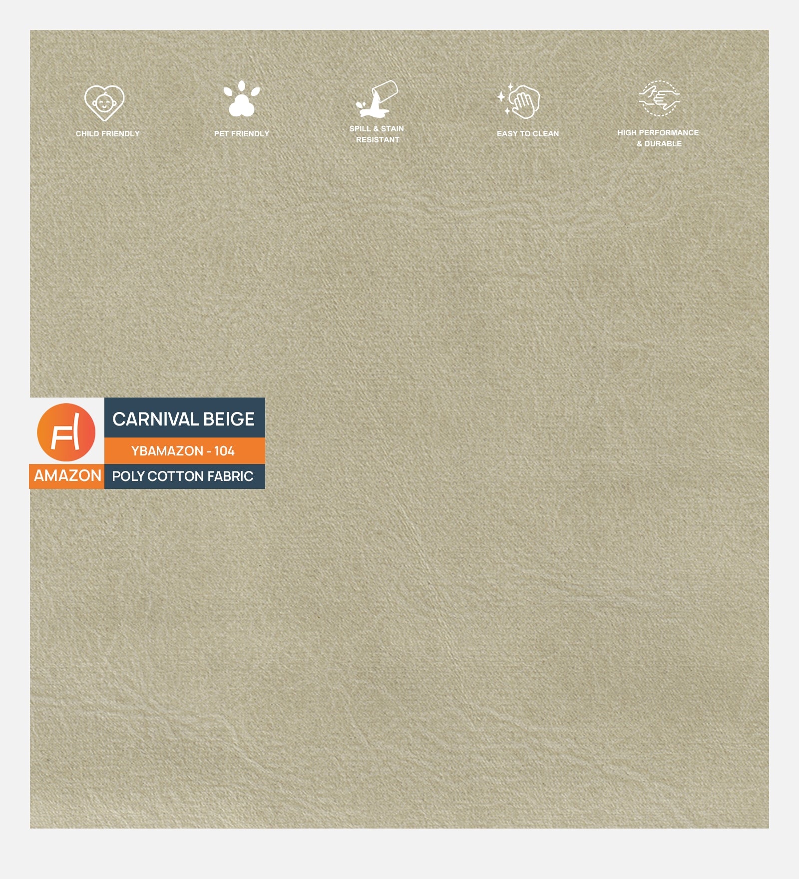 Woody Fabric 1 Seater Sofa In Carnival Beige Colour - Febonic Living