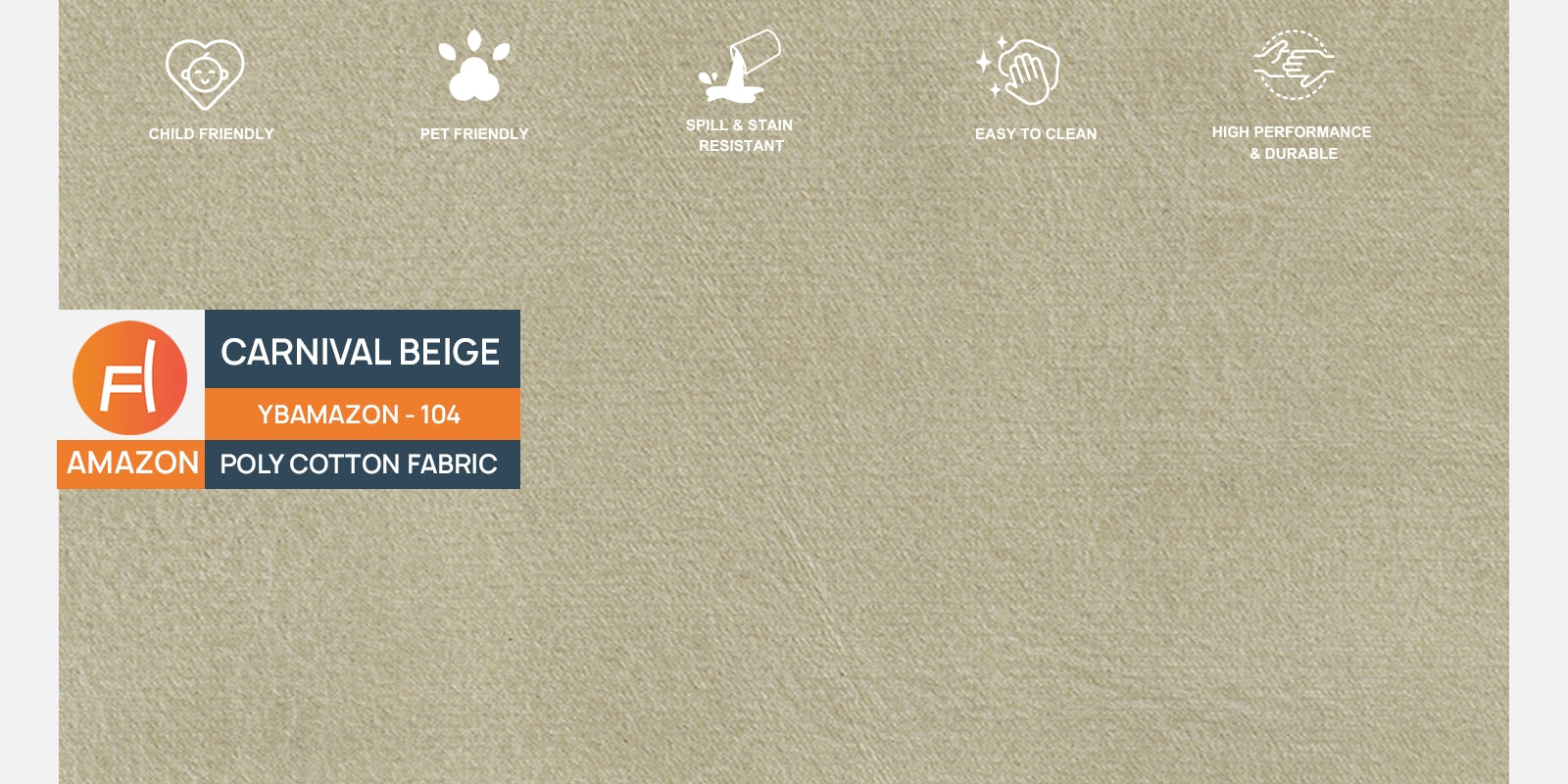 Woody Fabric 2 Seater Sofa In Carnival Beige Colour - Febonic Living