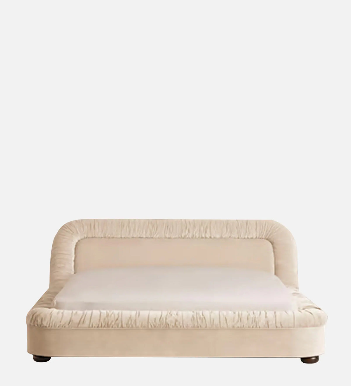 Casa Haven Velvet Queen Size Bed - Camel Beige | Hydraulic Storage