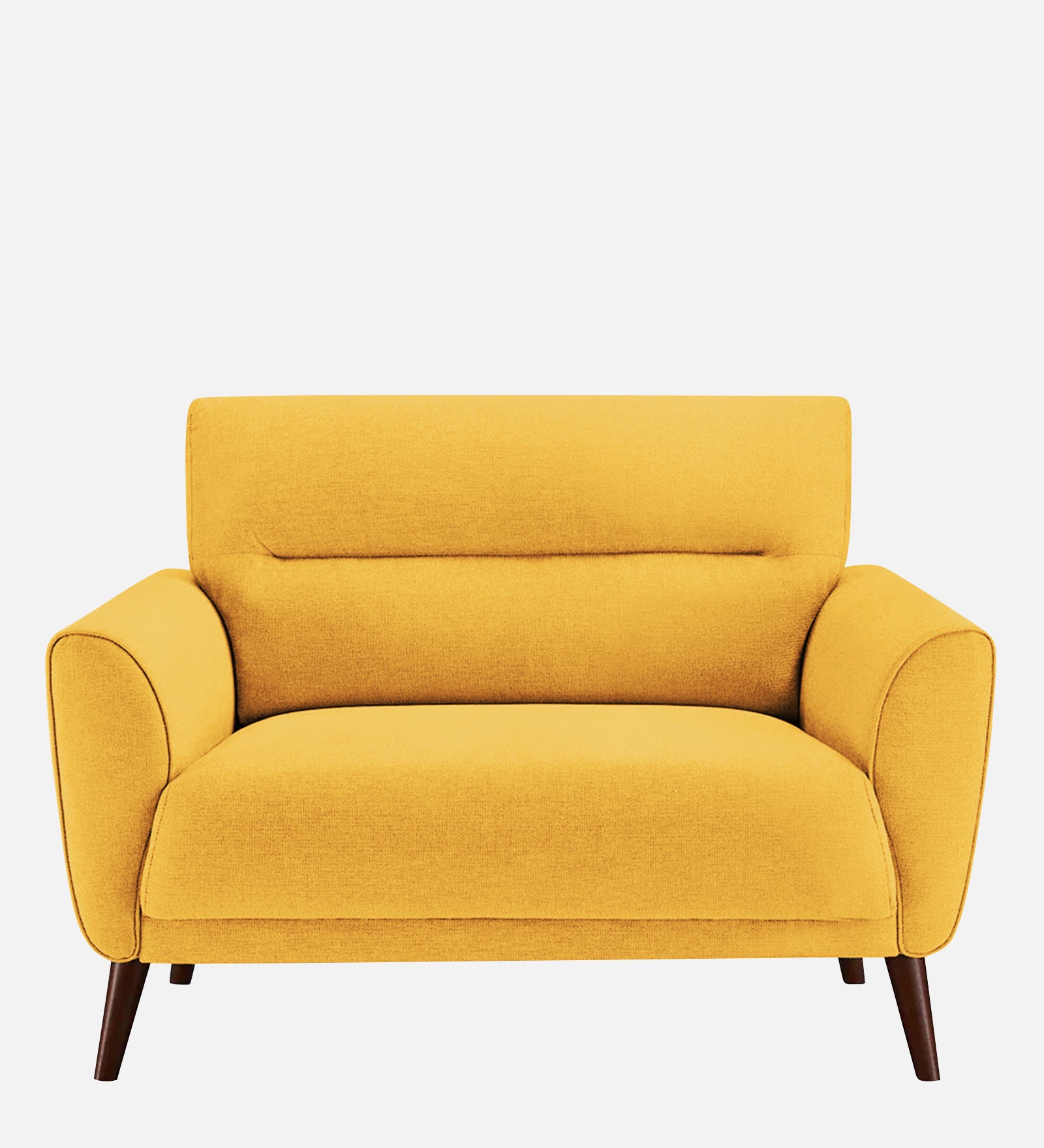 Castro Fabric 1 Seater Sofa In Bold Yellow Colour - Febonic Living